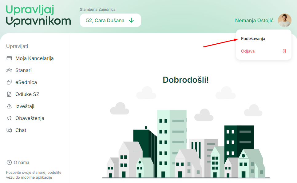 Podešavanje profila